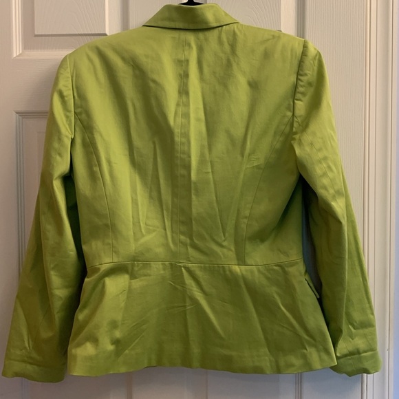Jones New York Country Women's Lime Green Zip Jacket Size 8 - Picture 5 of 6